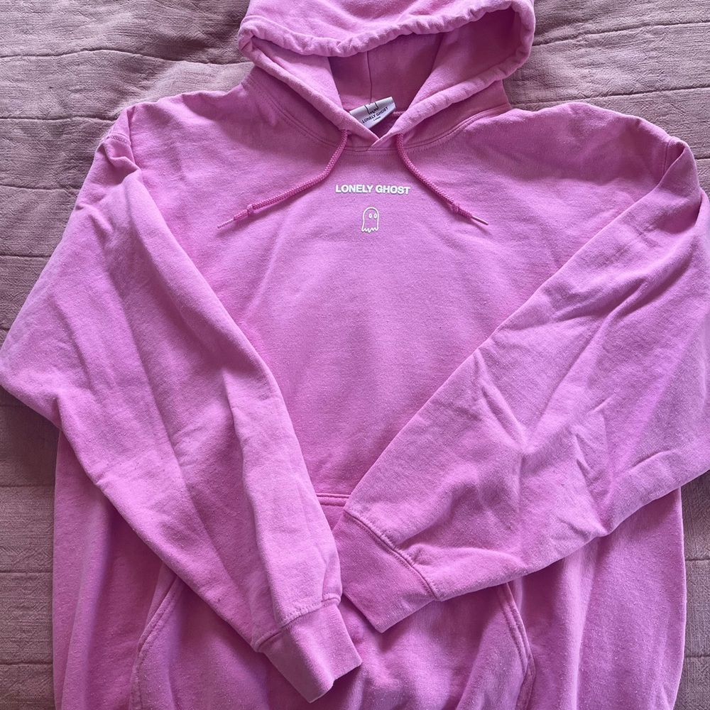 Lonely Ghost Pink Hoodie